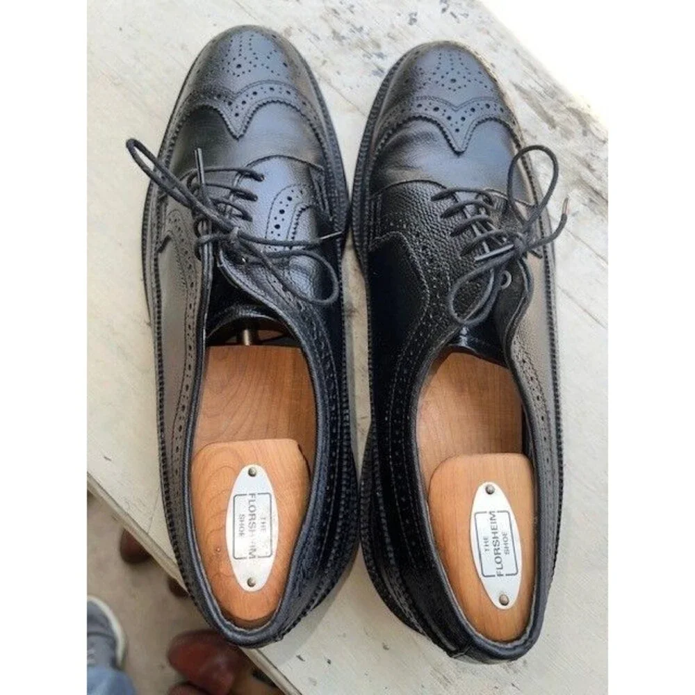 O’Sullivan Executive Imperial VTG Men's Longwings Dress Shoes Sz 8EEEE Black